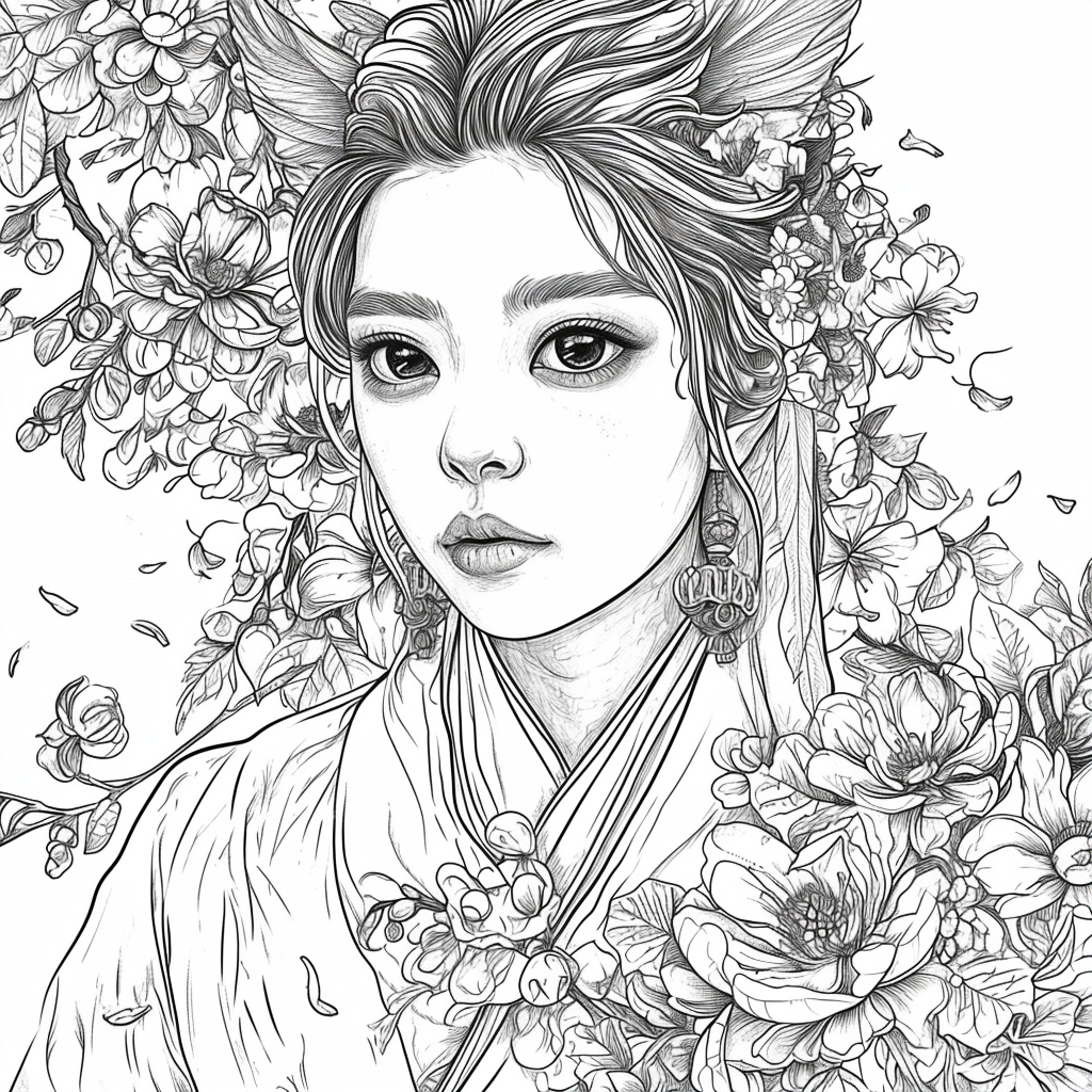 Blossoms of Grace – The Flower Maiden in Hanbok
