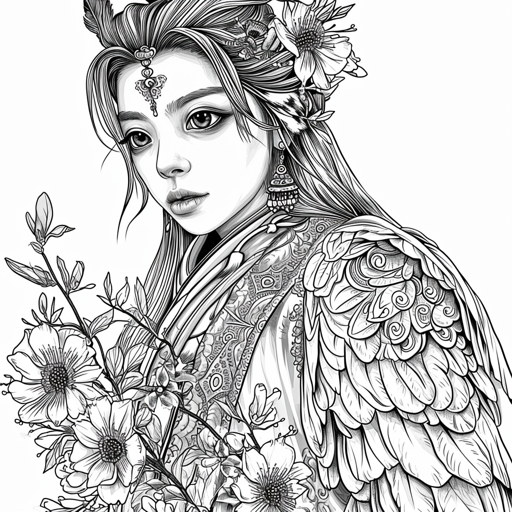 Blossoms of Grace – The Flower Maiden in Hanbok