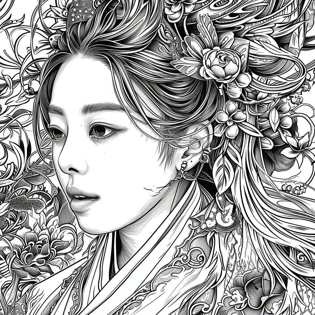 Blossoms of Grace – The Flower Maiden in Hanbok