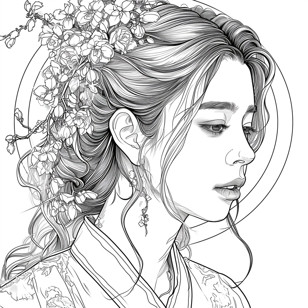 Blossoms of Grace – The Flower Maiden in Hanbok