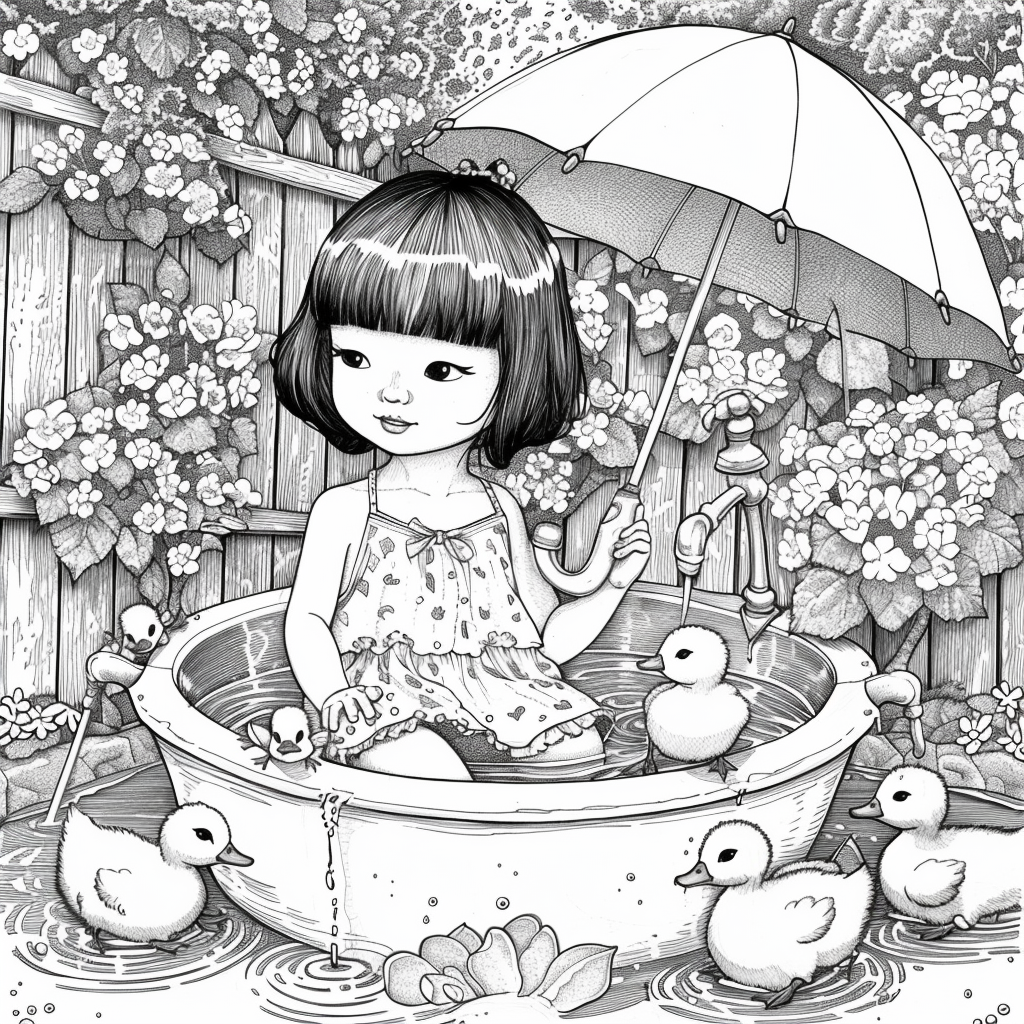 Summer Tub Adventures with Ducklings