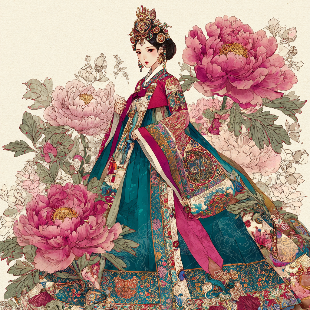 Peony Crowned Serenity