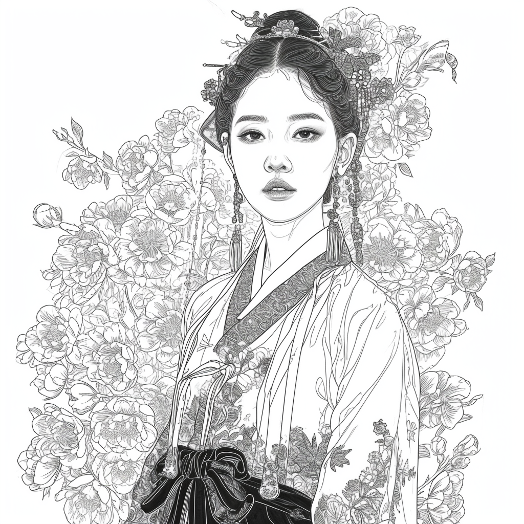 The serene beauty of a woman in harmony with nature