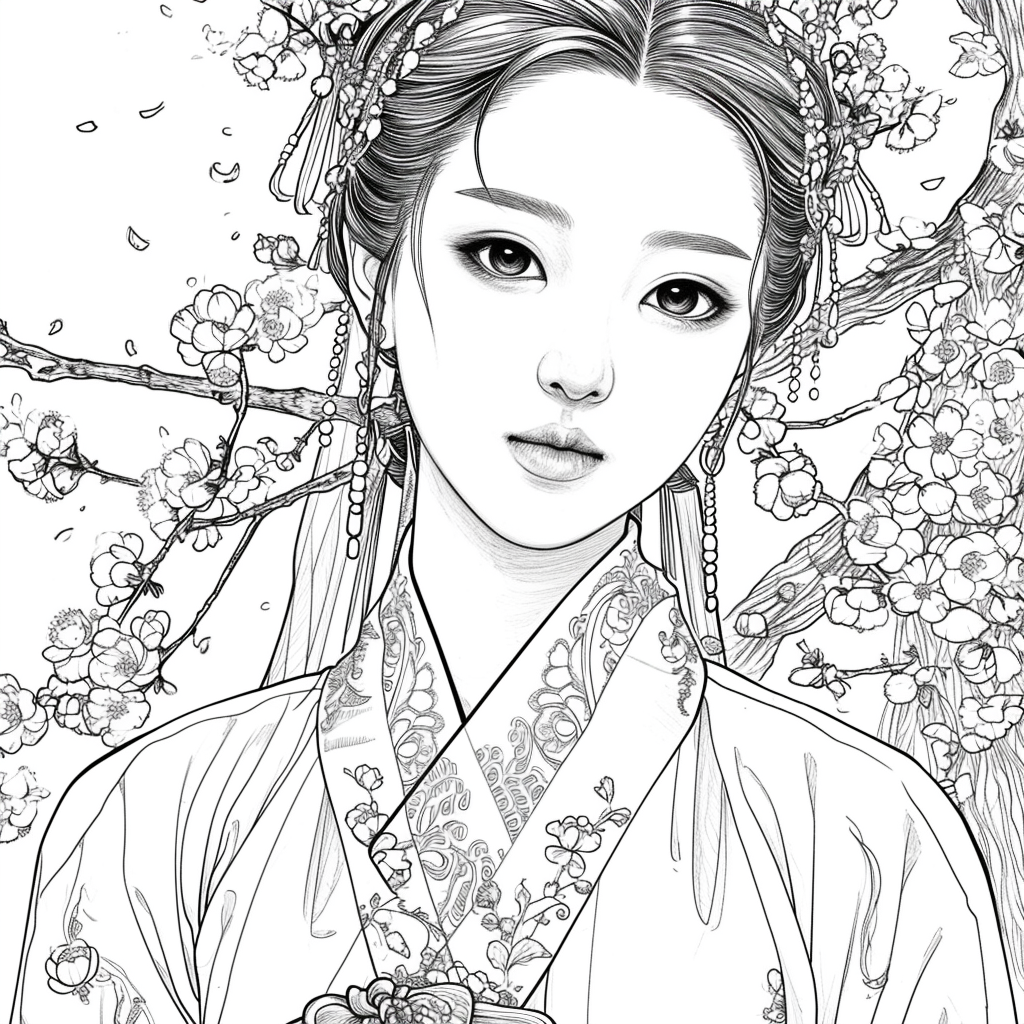 The serene beauty of a woman in harmony with nature