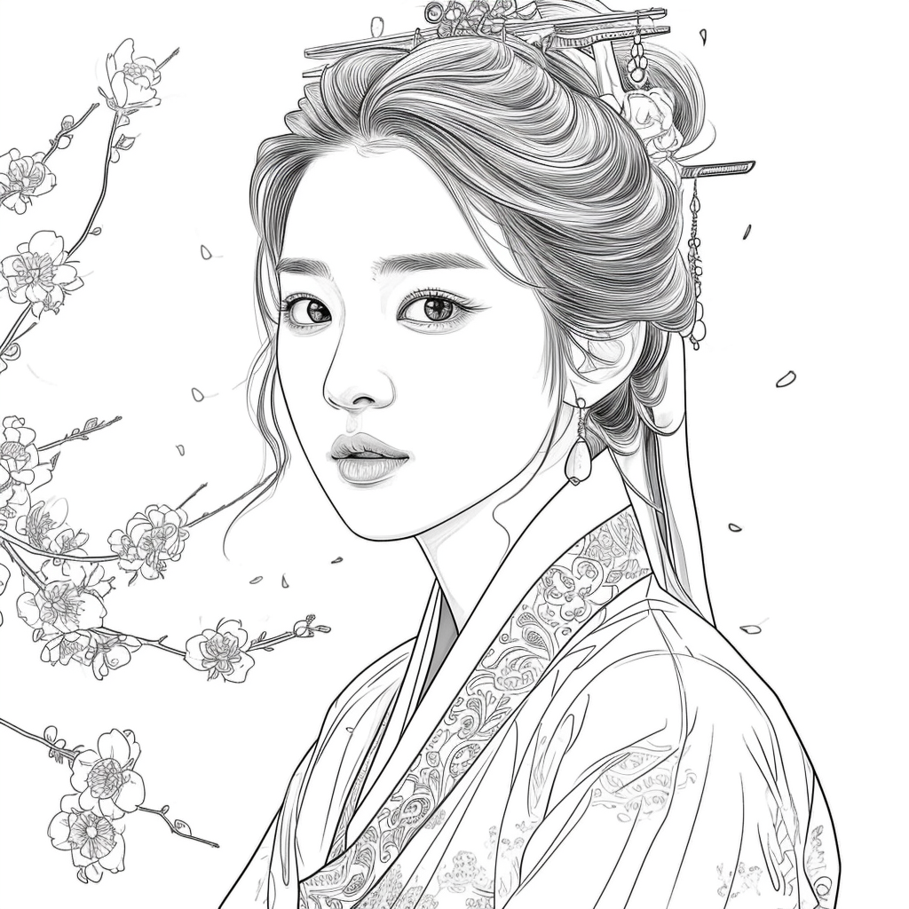 The serene beauty of a woman in harmony with nature