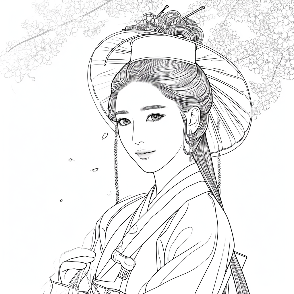 The serene beauty of a woman in harmony with nature