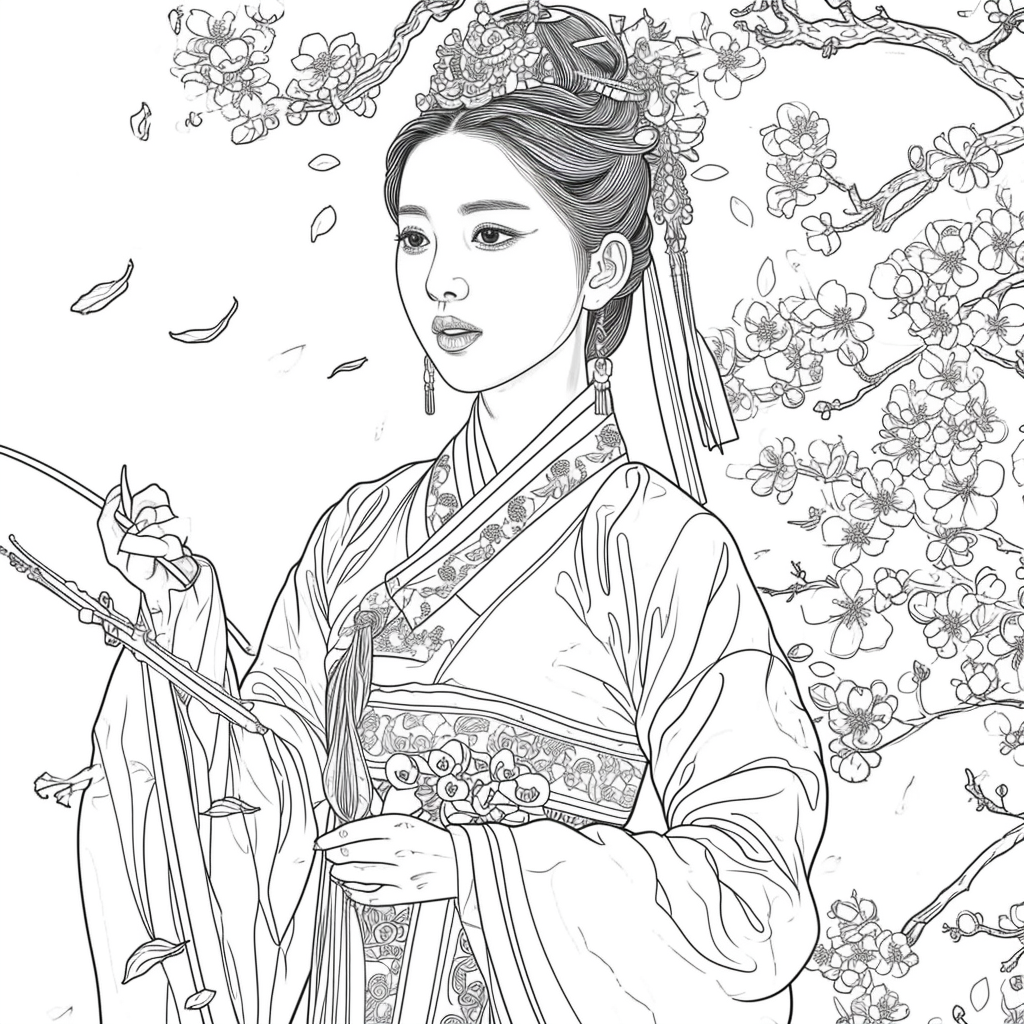The serene beauty of a woman in harmony with nature