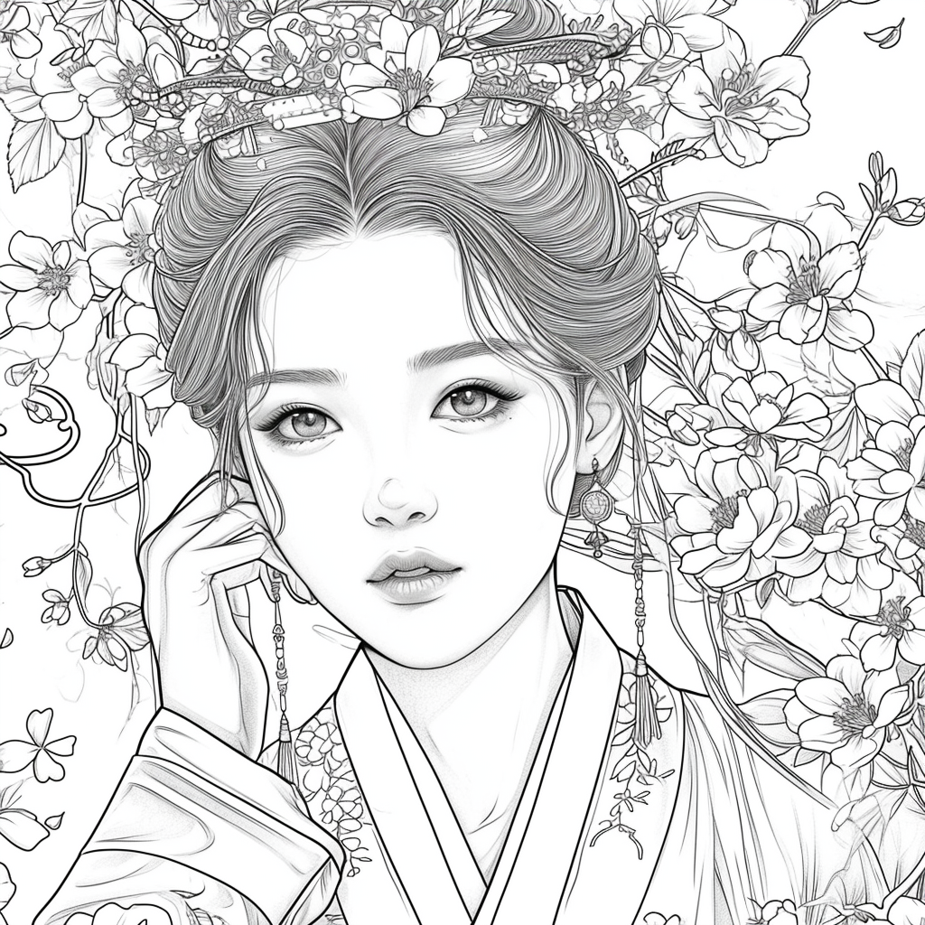 The serene beauty of a woman in harmony with nature