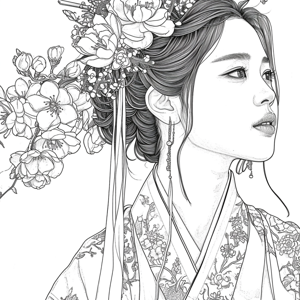 The serene beauty of a woman in harmony with nature