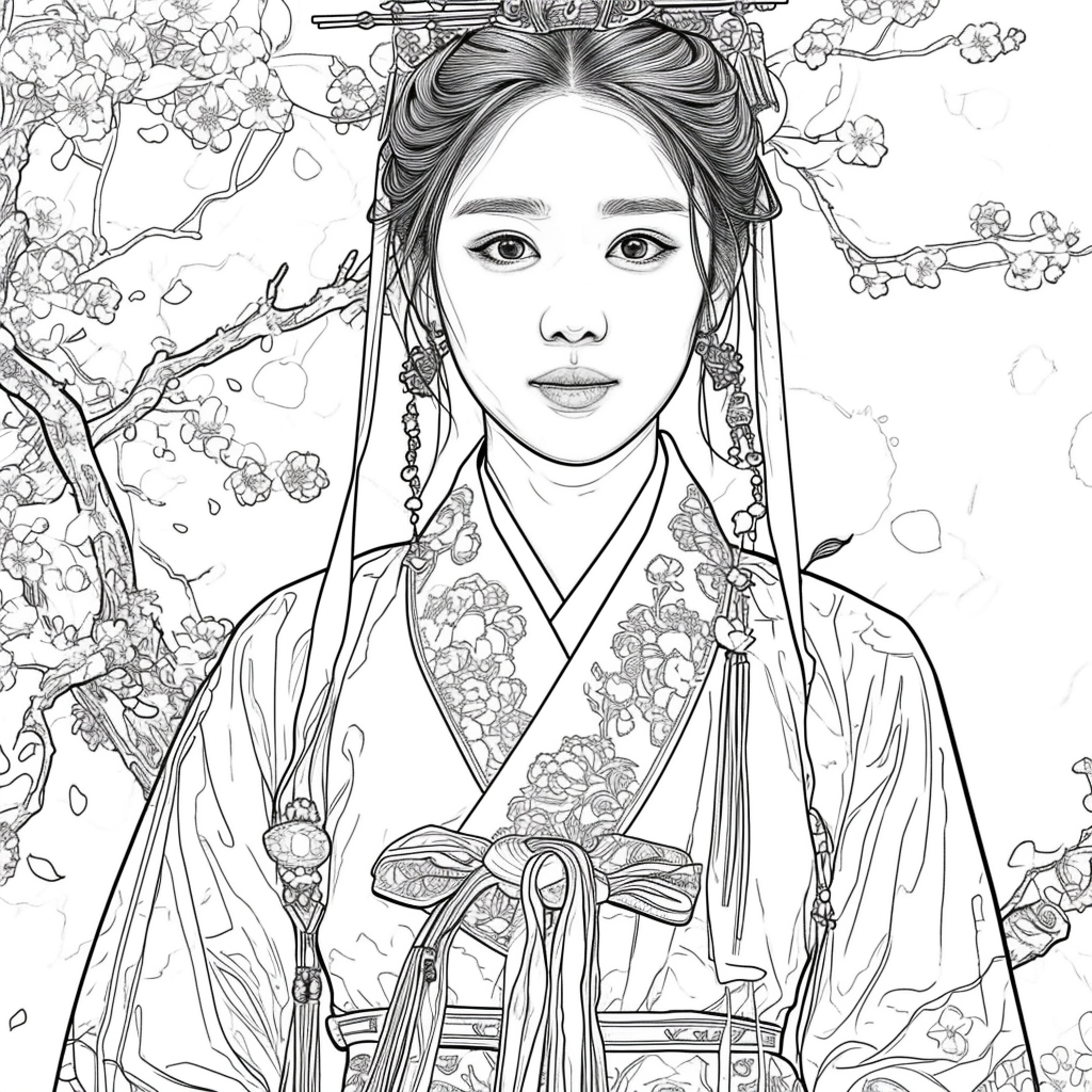 The serene beauty of a woman in harmony with nature