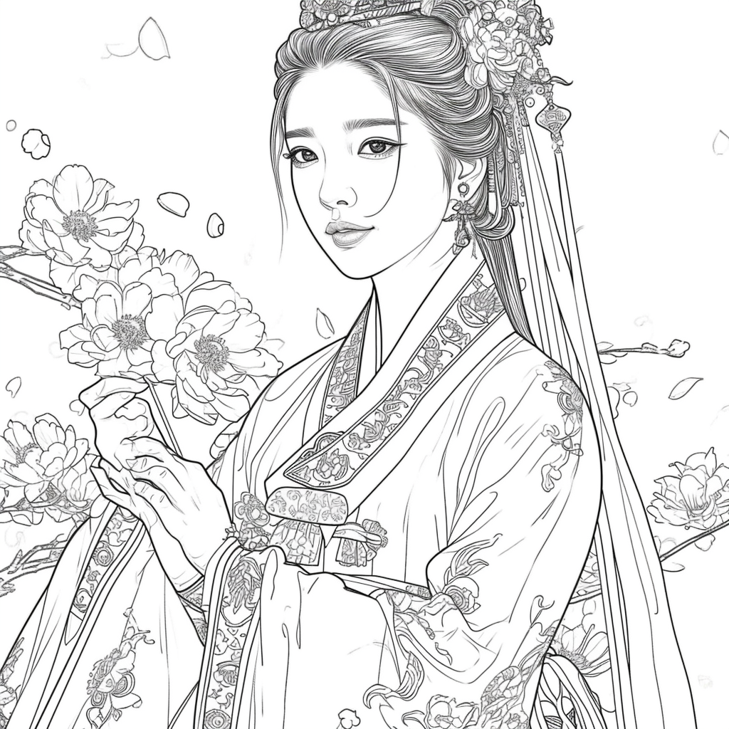 The serene beauty of a woman in harmony with nature