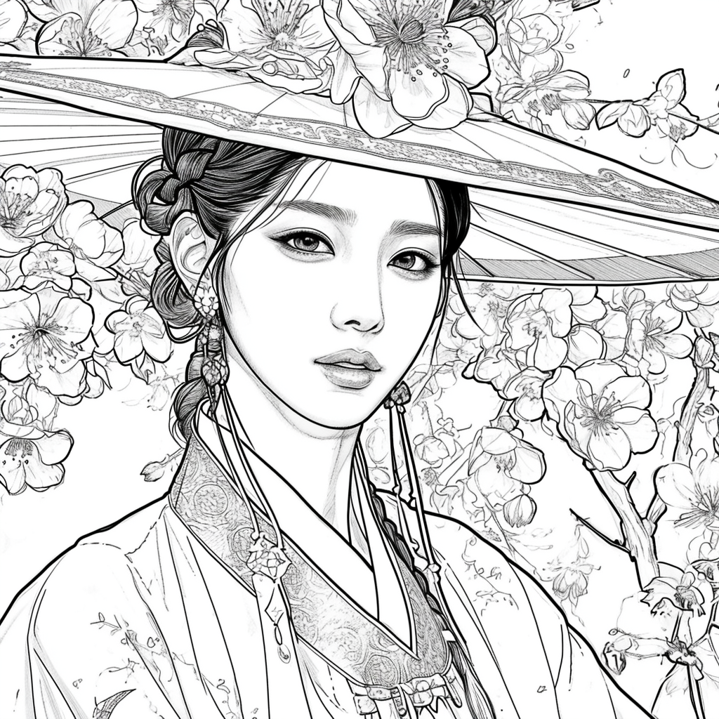 The serene beauty of a woman in harmony with nature