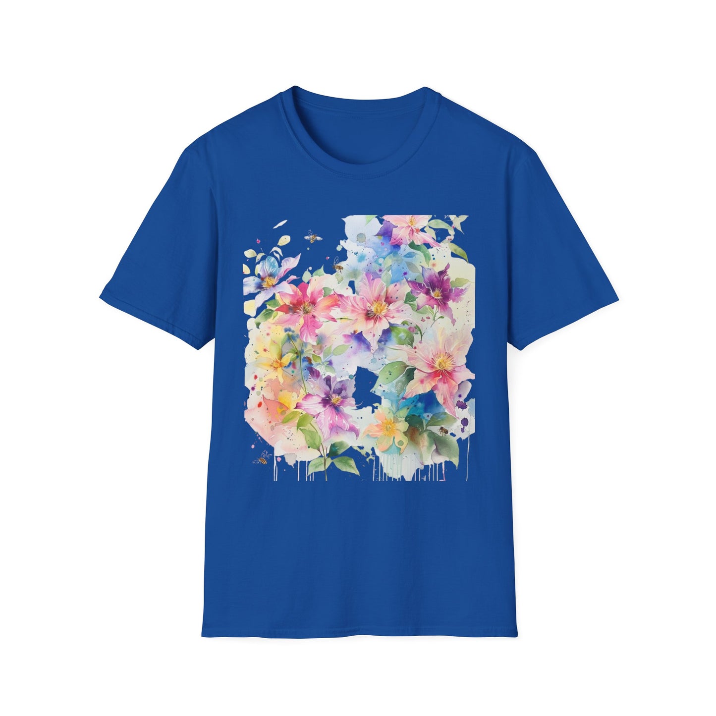 Watercolor Floral T-Shirt — Pastel Bloom Garden Tee