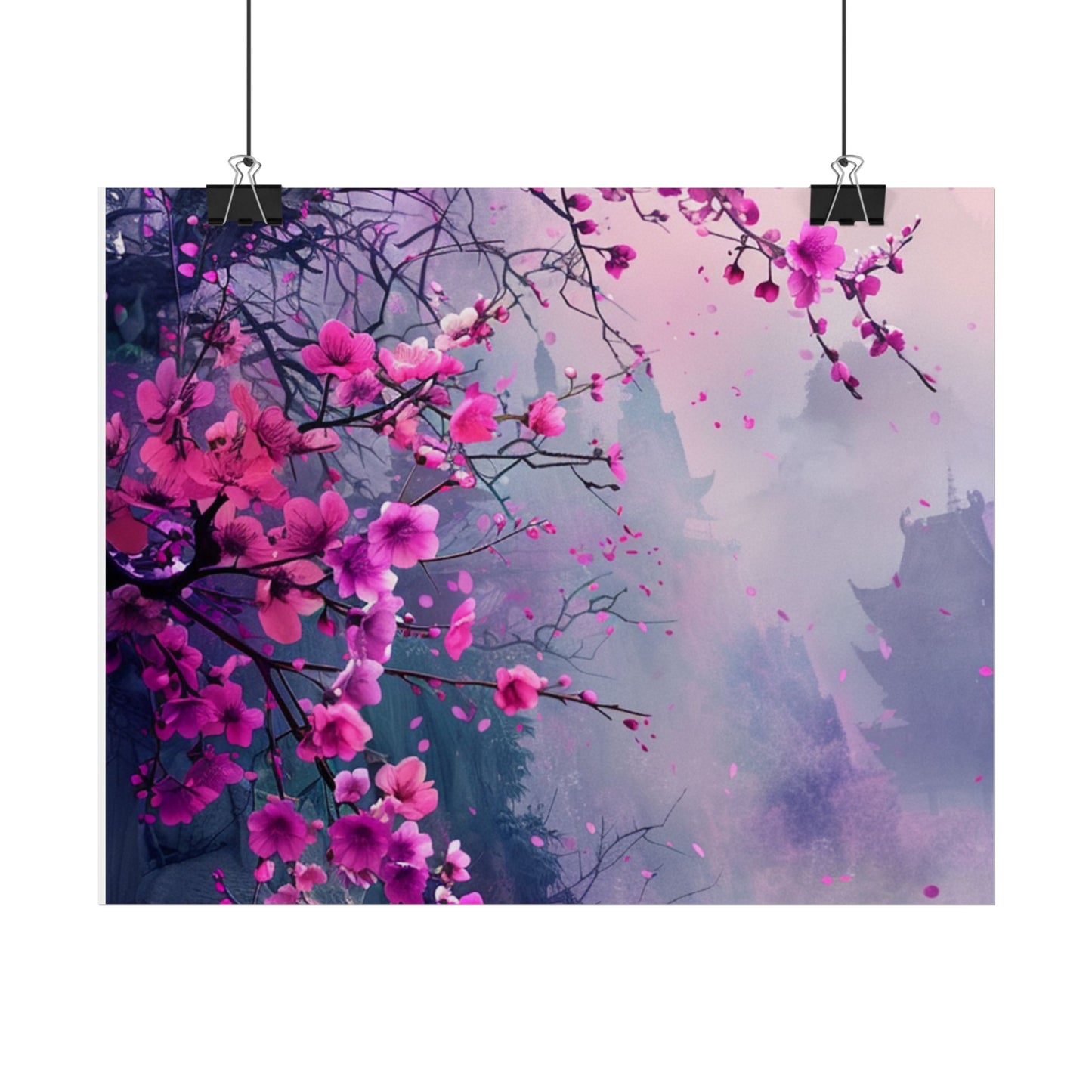 Pink Plum Blossom Wall Art