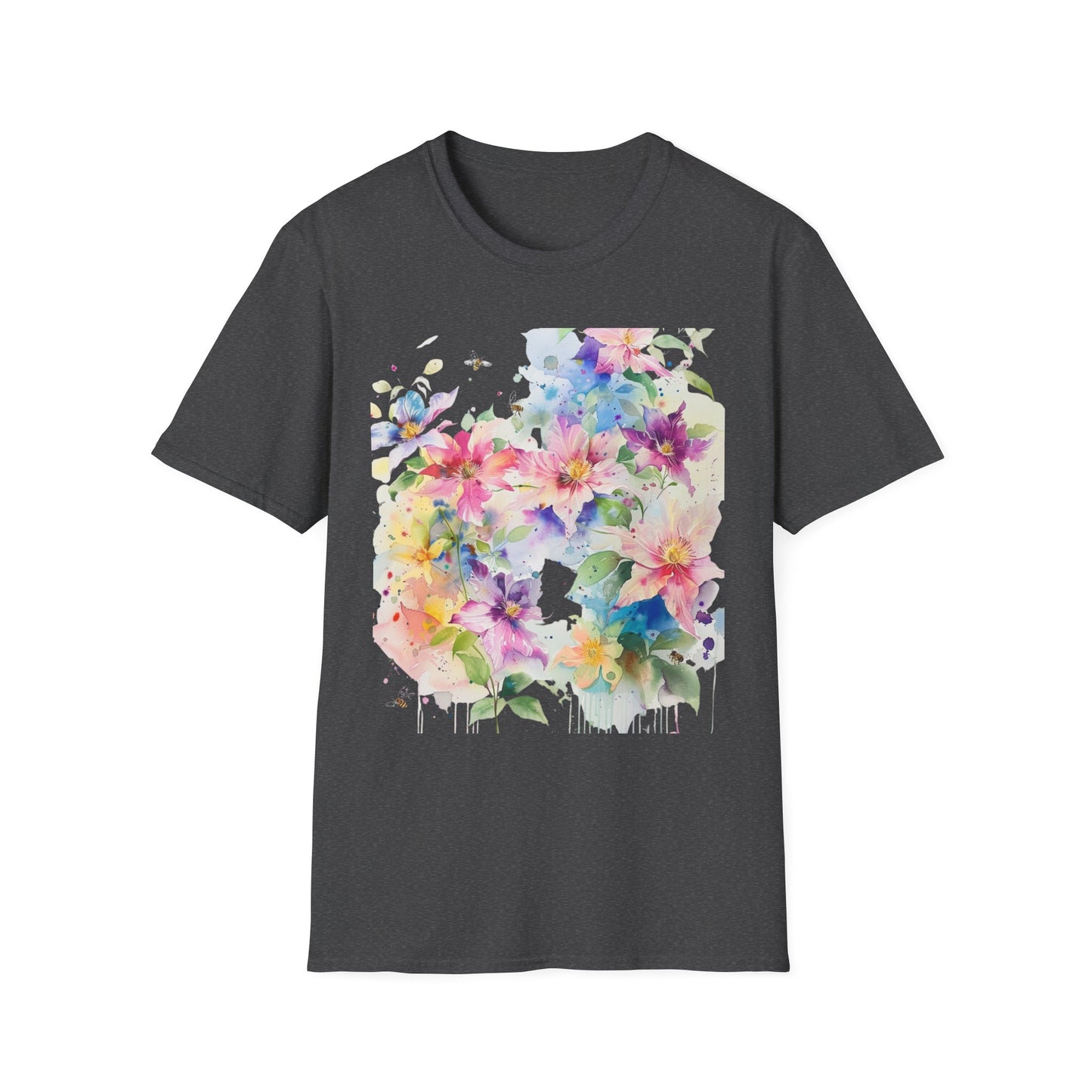Watercolor Floral T-Shirt — Pastel Bloom Garden Tee