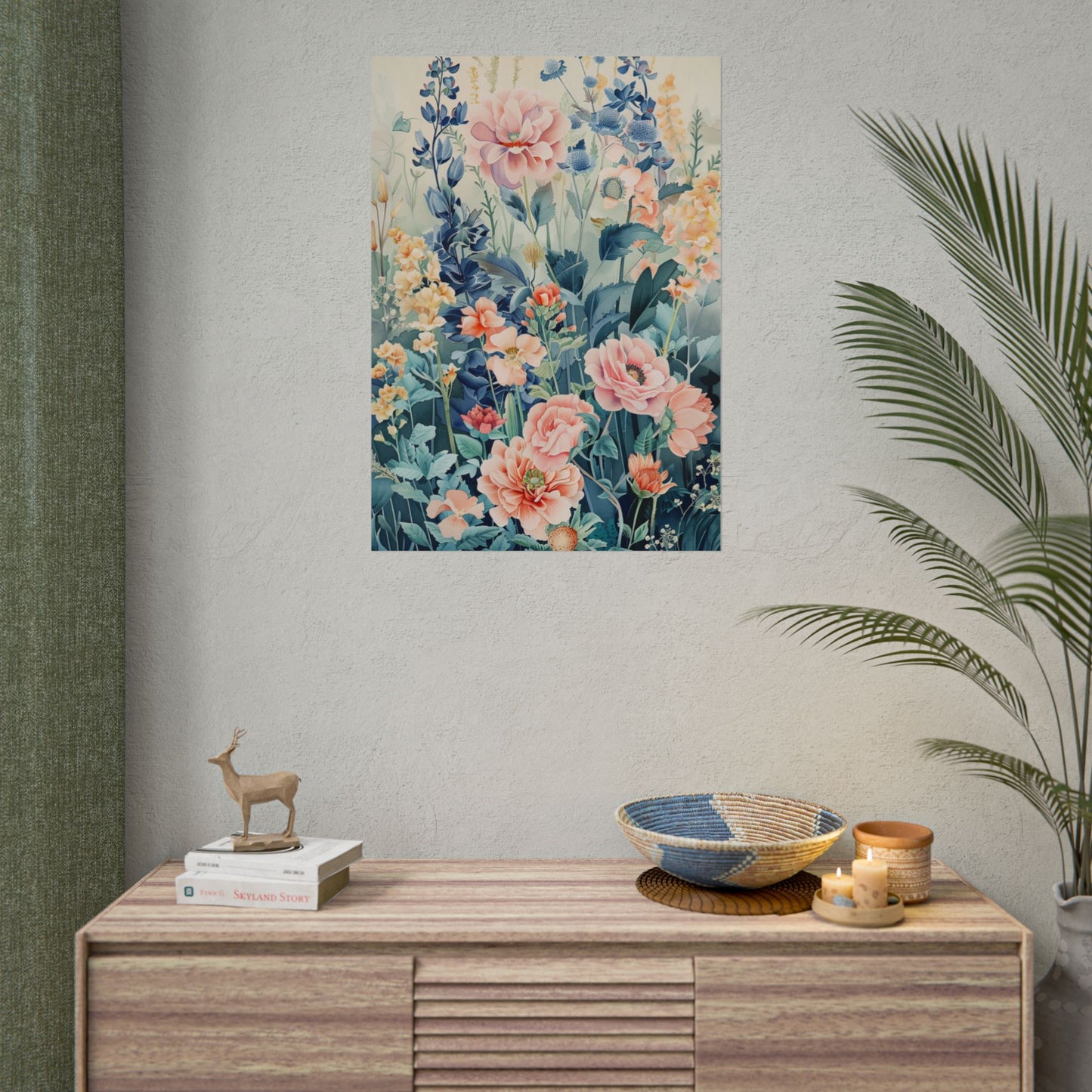 Vintage Floral Botanical Poster — Rolled Wall Art Print