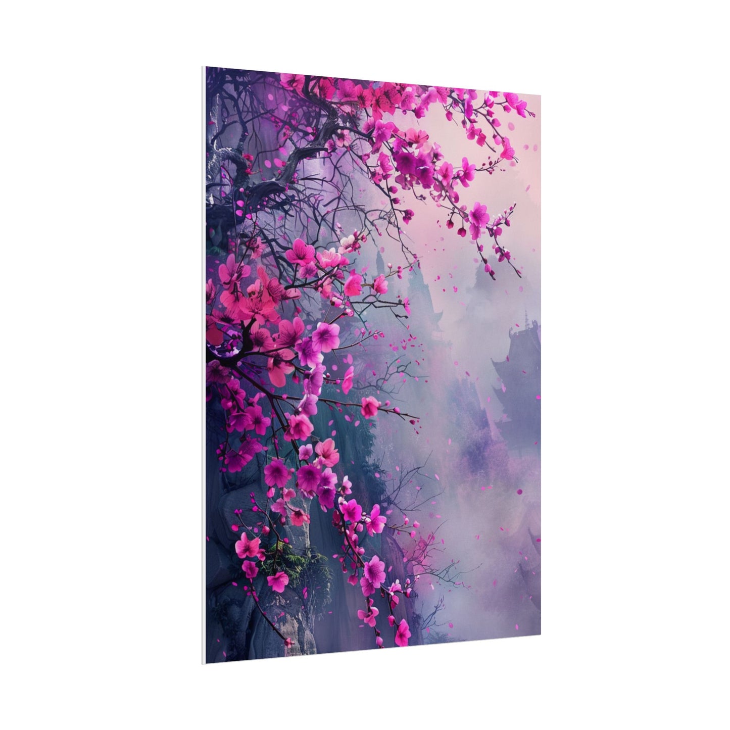 Pink Plum Blossom Wall Art