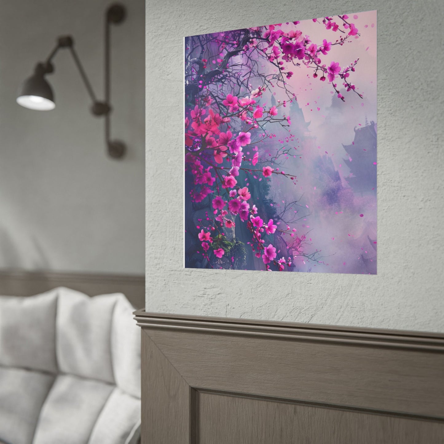 Pink Plum Blossom Wall Art