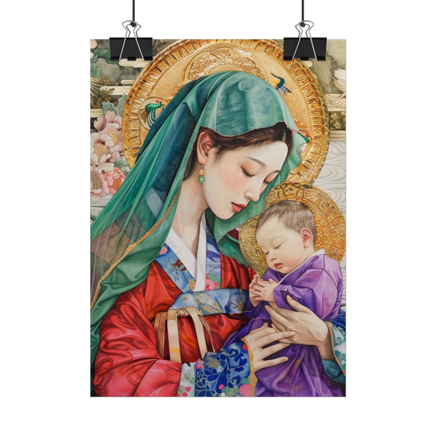 Madonna and Child Poster — Elegant Religious Art Print (Rolled Poster)