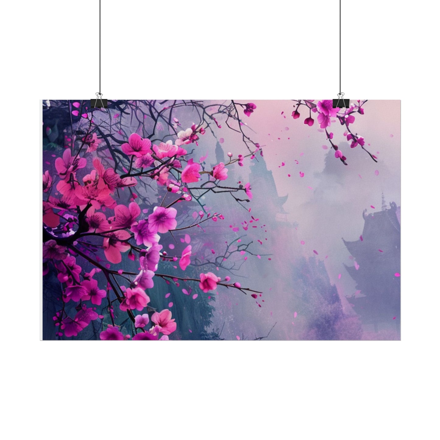 Pink Plum Blossom Wall Art