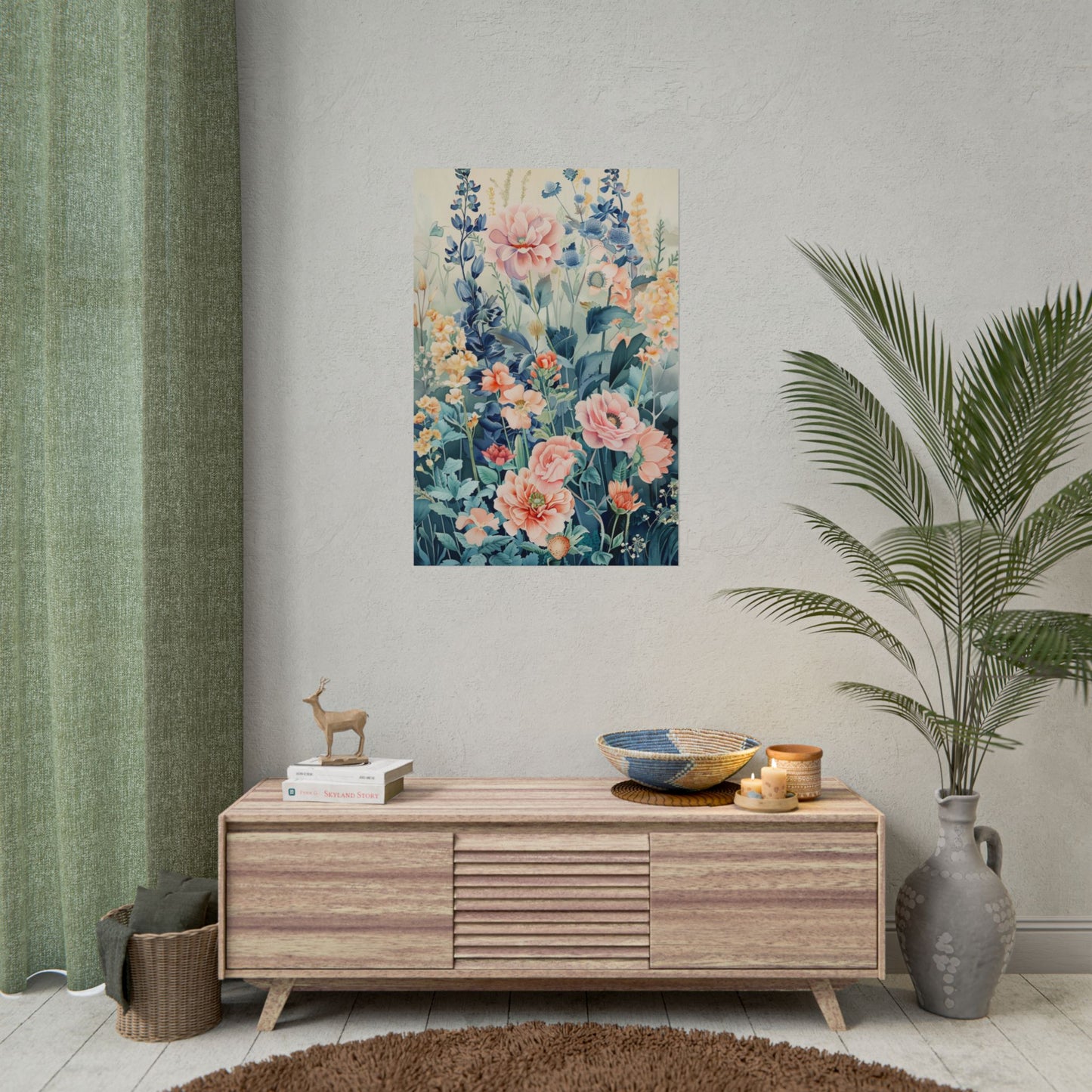 Vintage Floral Botanical Poster — Rolled Wall Art Print