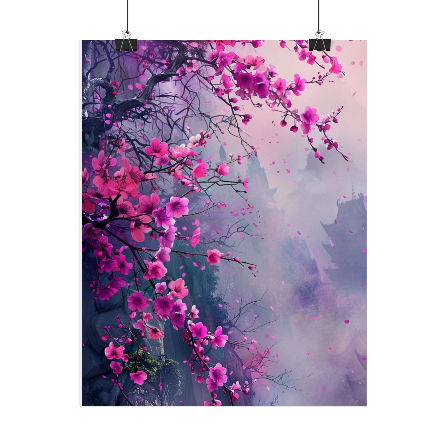 Pink Plum Blossom Wall Art