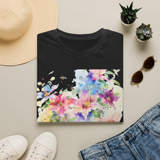 Watercolor Floral T-Shirt — Pastel Bloom Garden Tee