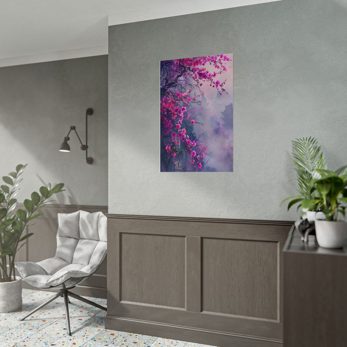 Pink Plum Blossom Wall Art