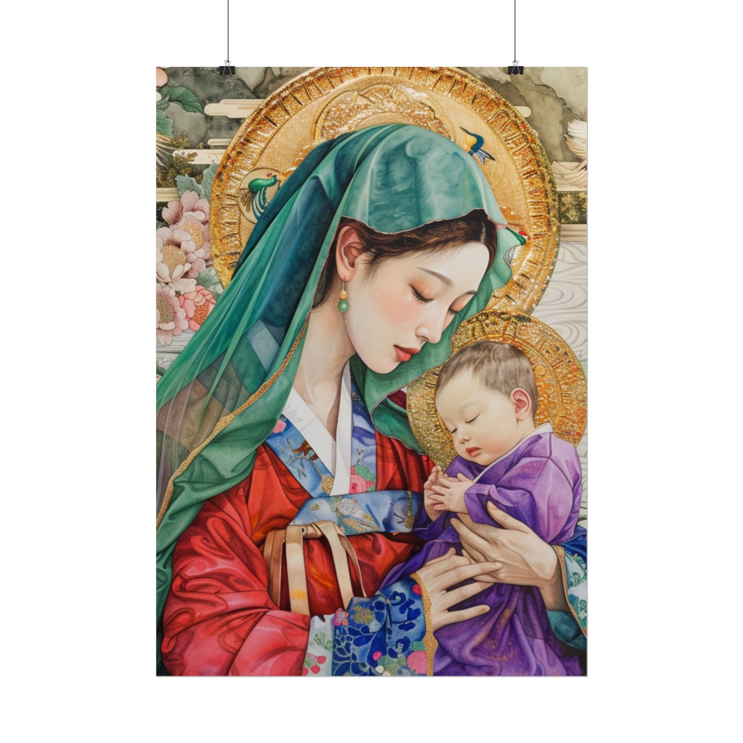 Madonna and Child Poster — Elegant Religious Art Print (Rolled Poster)