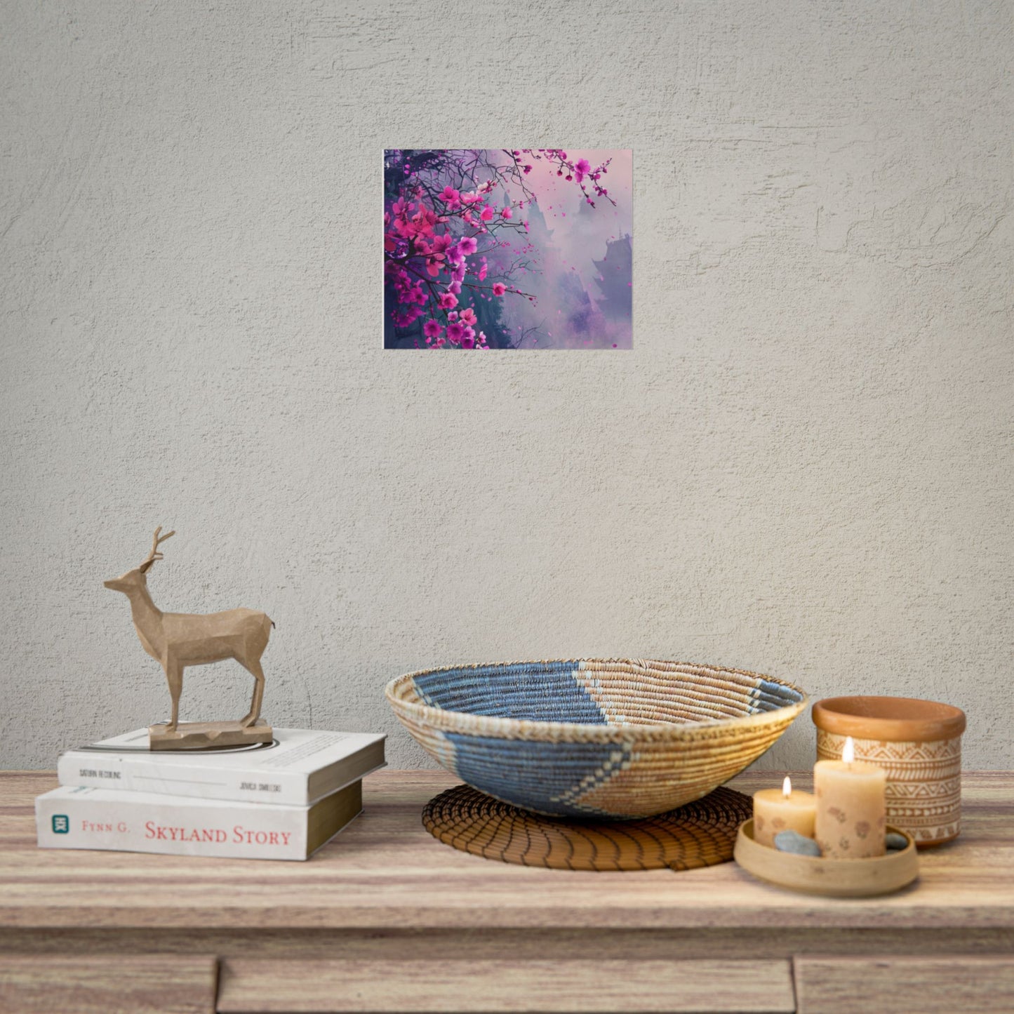 Pink Plum Blossom Wall Art