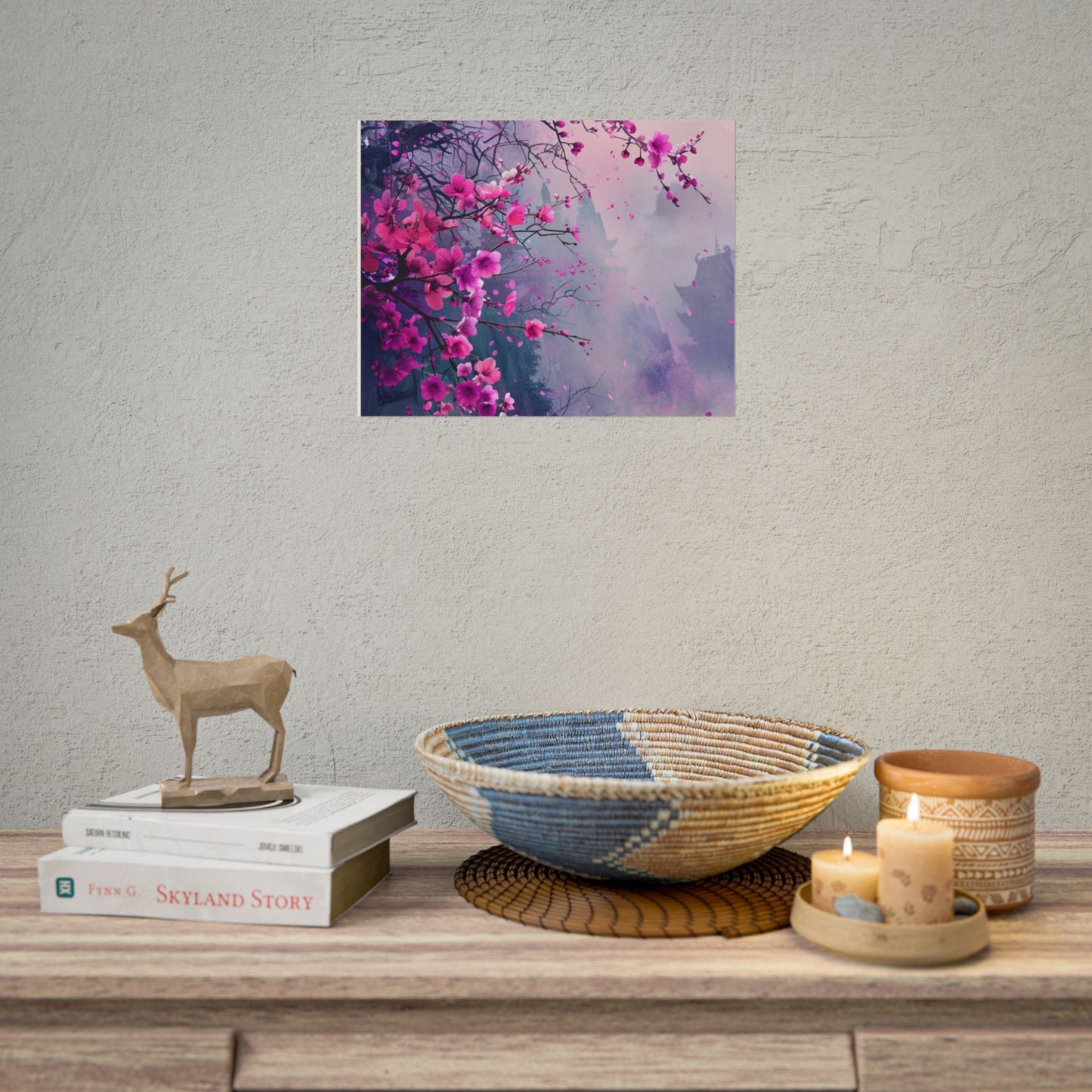 Pink Plum Blossom Wall Art