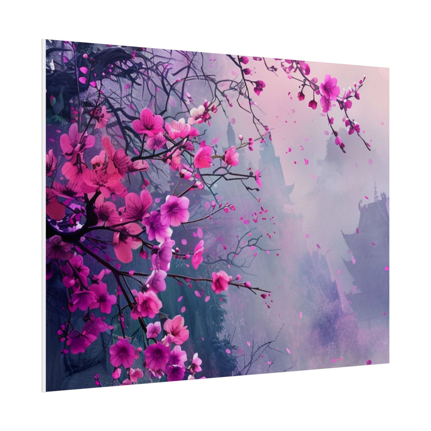 Pink Plum Blossom Wall Art