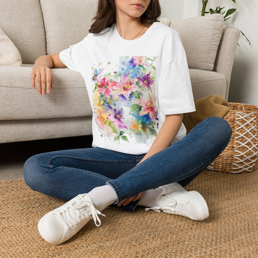 Watercolor Floral T-Shirt — Pastel Bloom Garden Tee