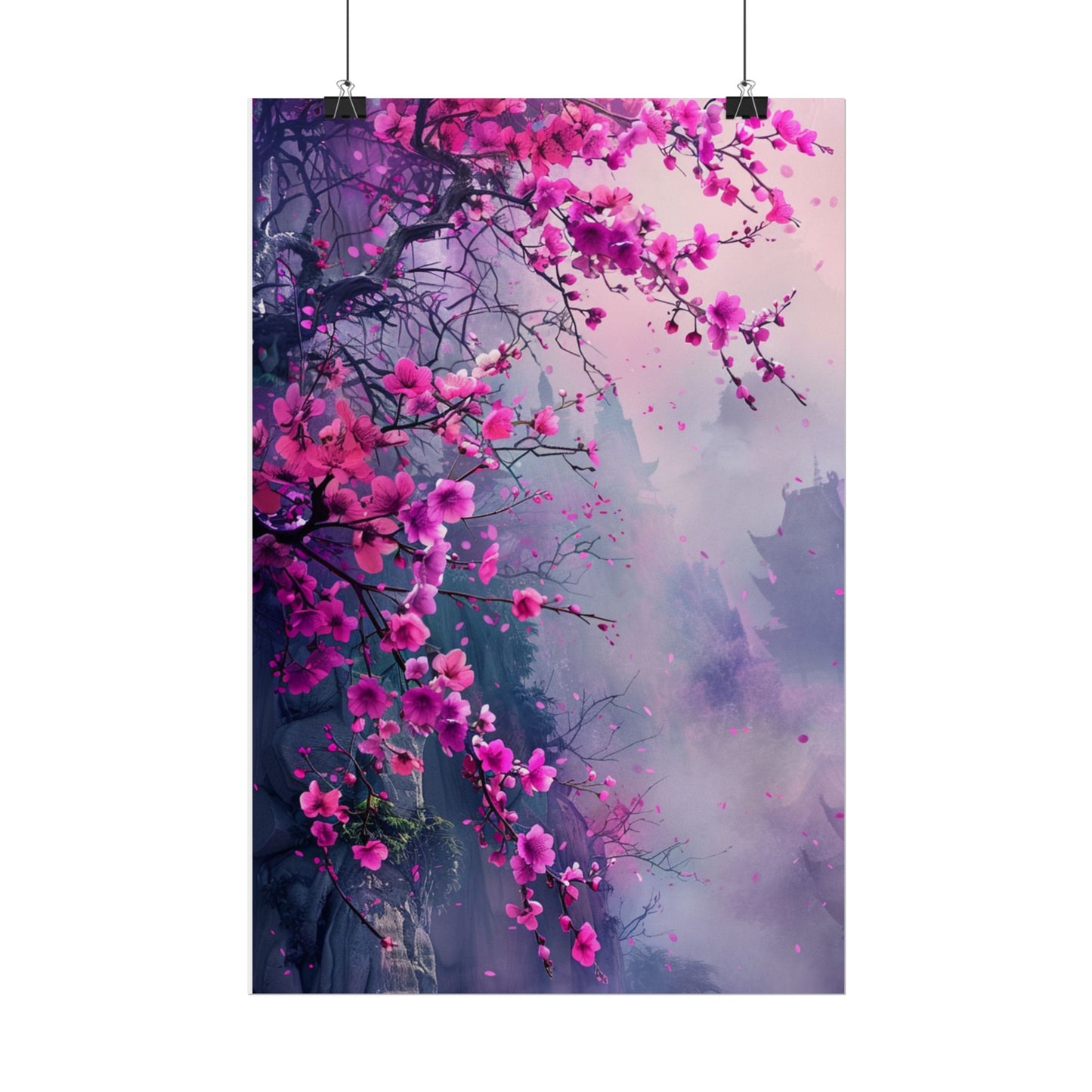 Pink Plum Blossom Wall Art