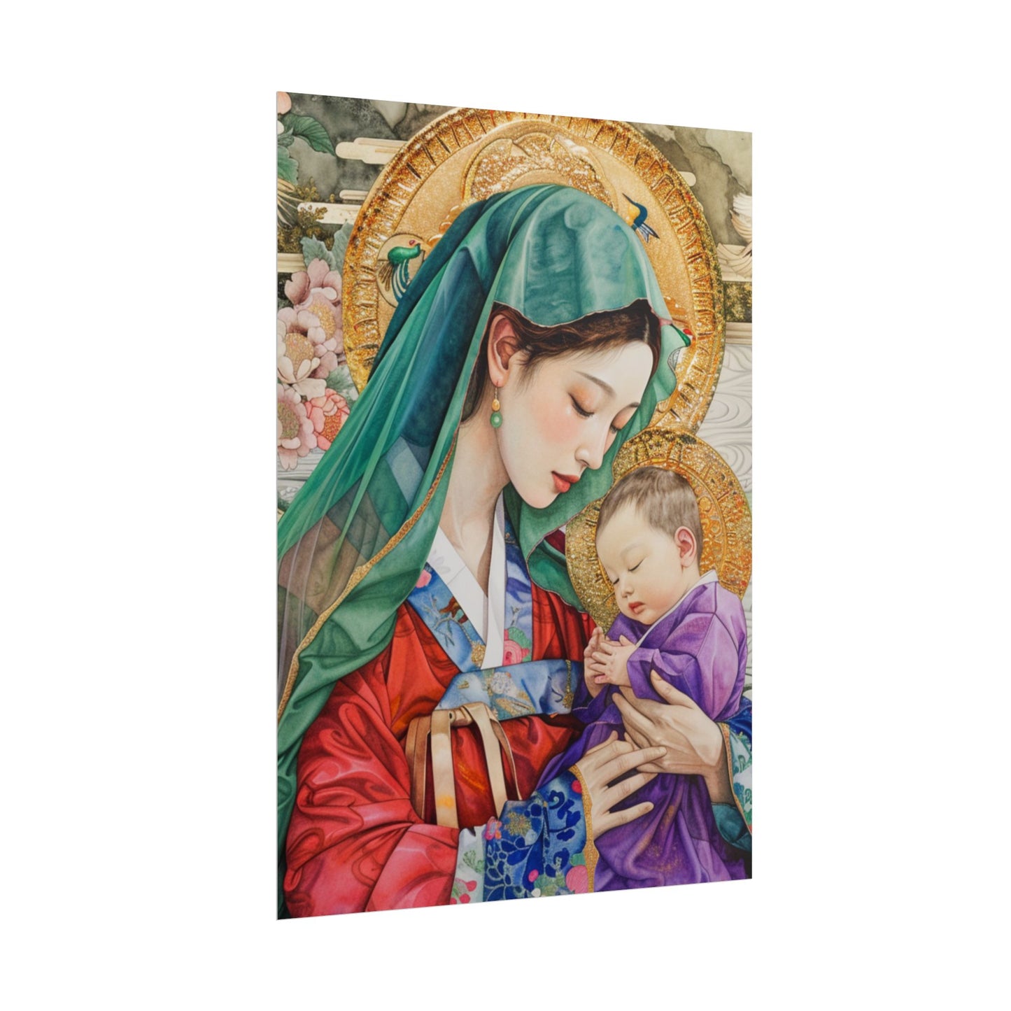 Madonna and Child Poster — Elegant Religious Art Print (Rolled Poster)