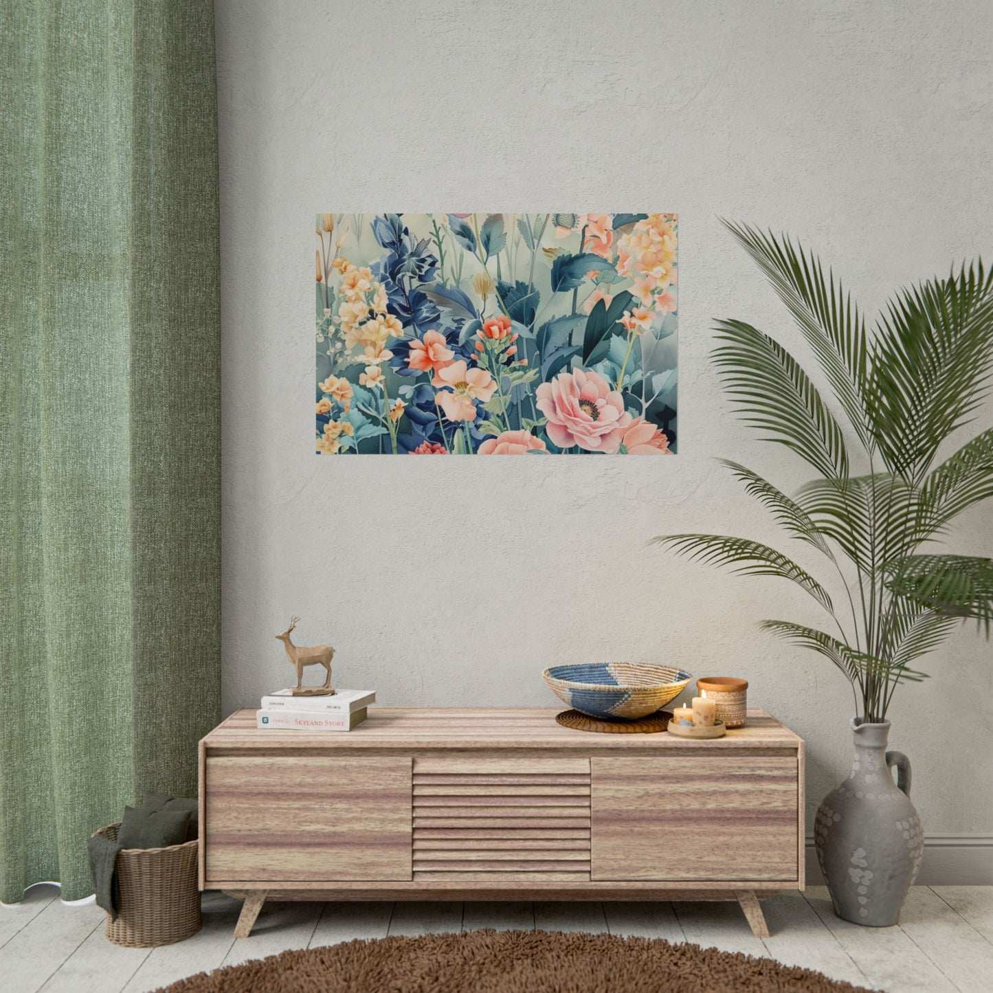 Vintage Floral Botanical Poster — Rolled Wall Art Print