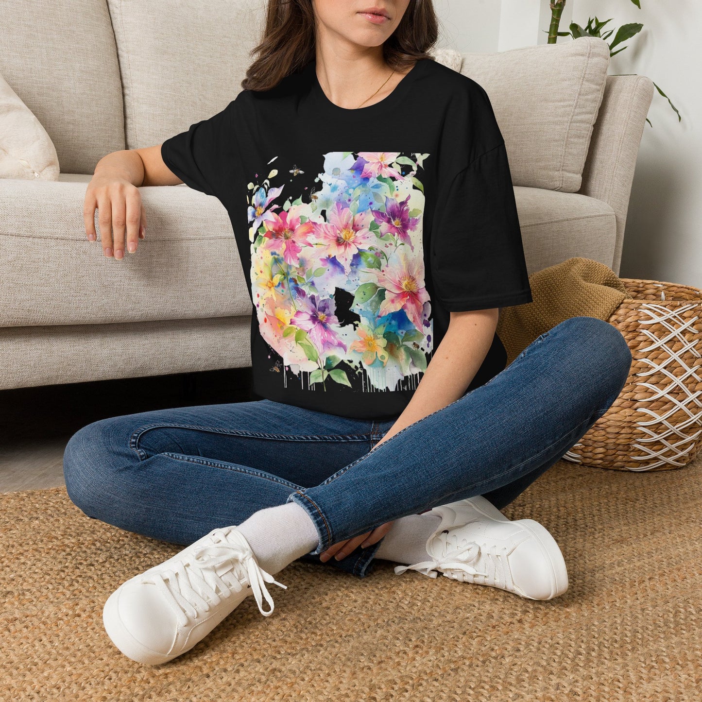 Watercolor Floral T-Shirt — Pastel Bloom Garden Tee