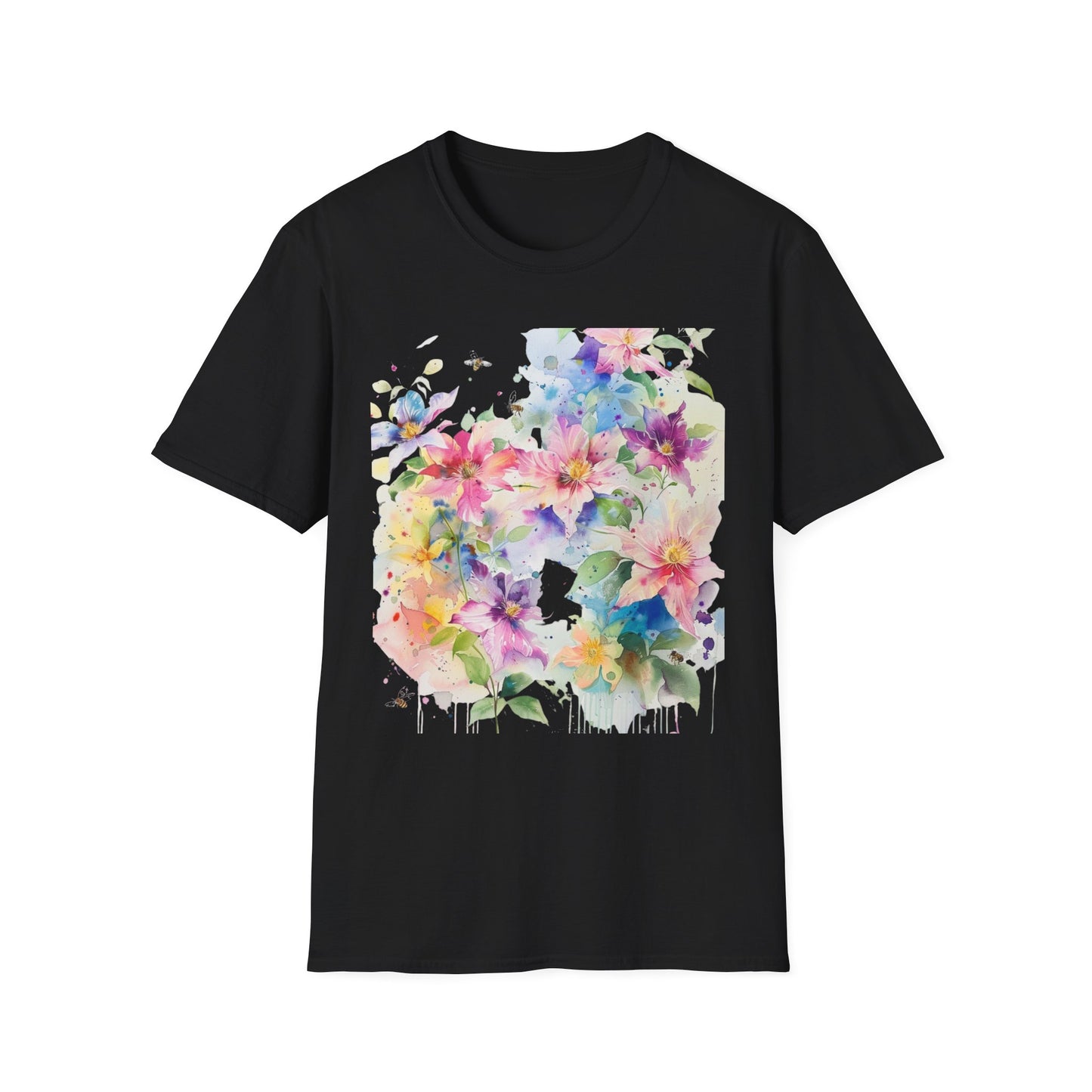 Watercolor Floral T-Shirt — Pastel Bloom Garden Tee