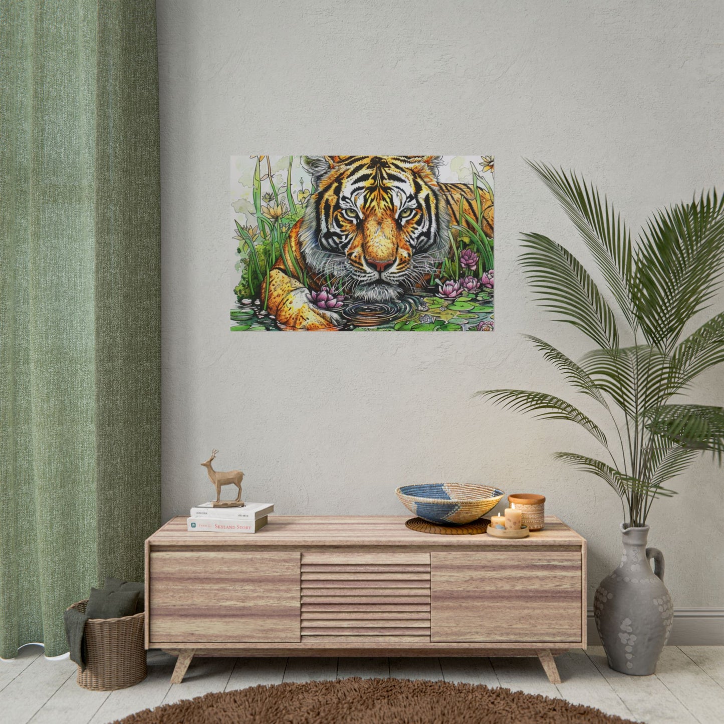 Tiger Illustration Poster — Rolled Art Print