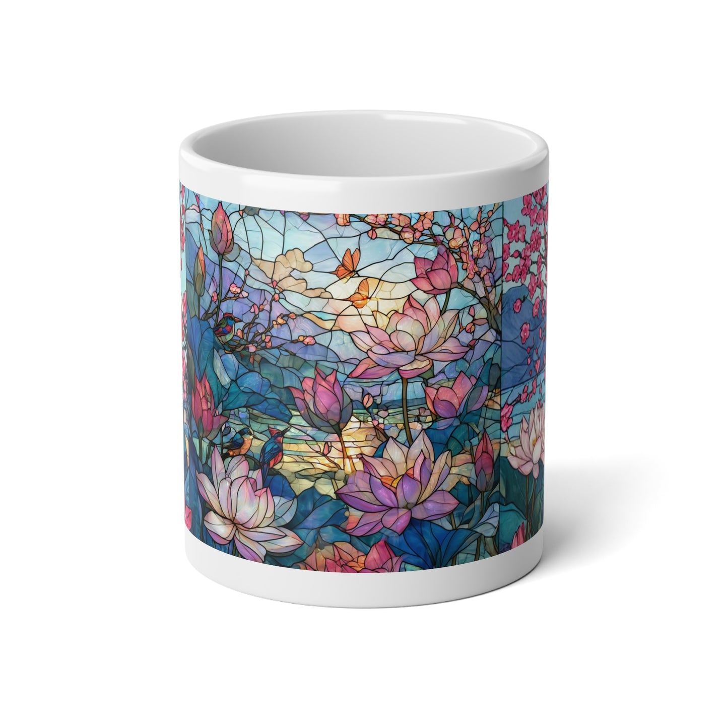 Lotus Stained Glass Art Coffee Mug