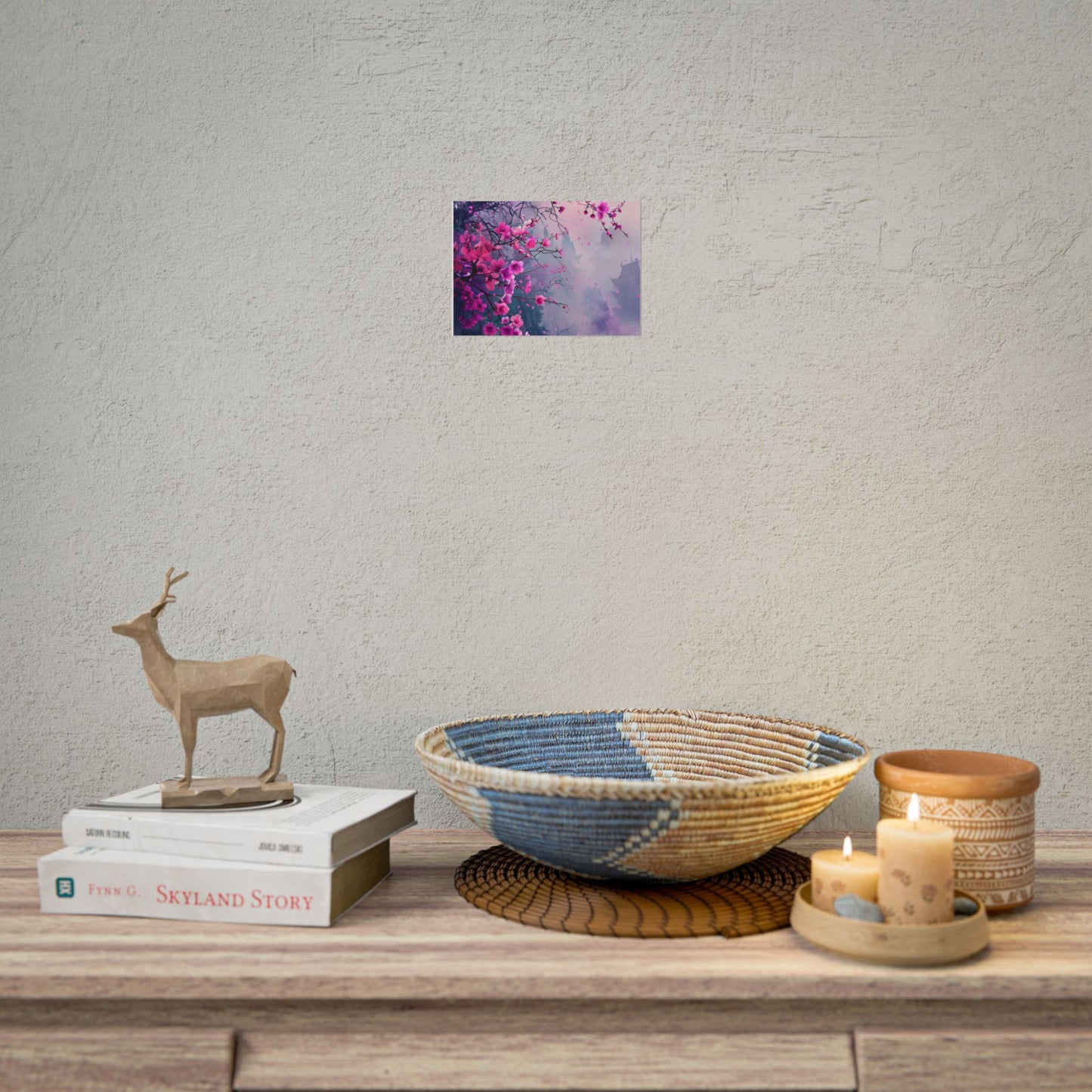 Pink Plum Blossom Wall Art