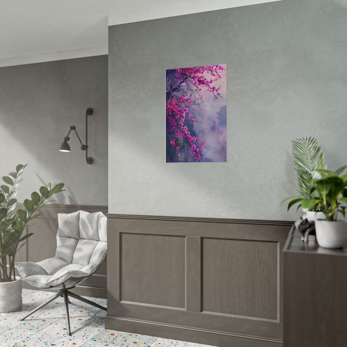 Pink Plum Blossom Wall Art
