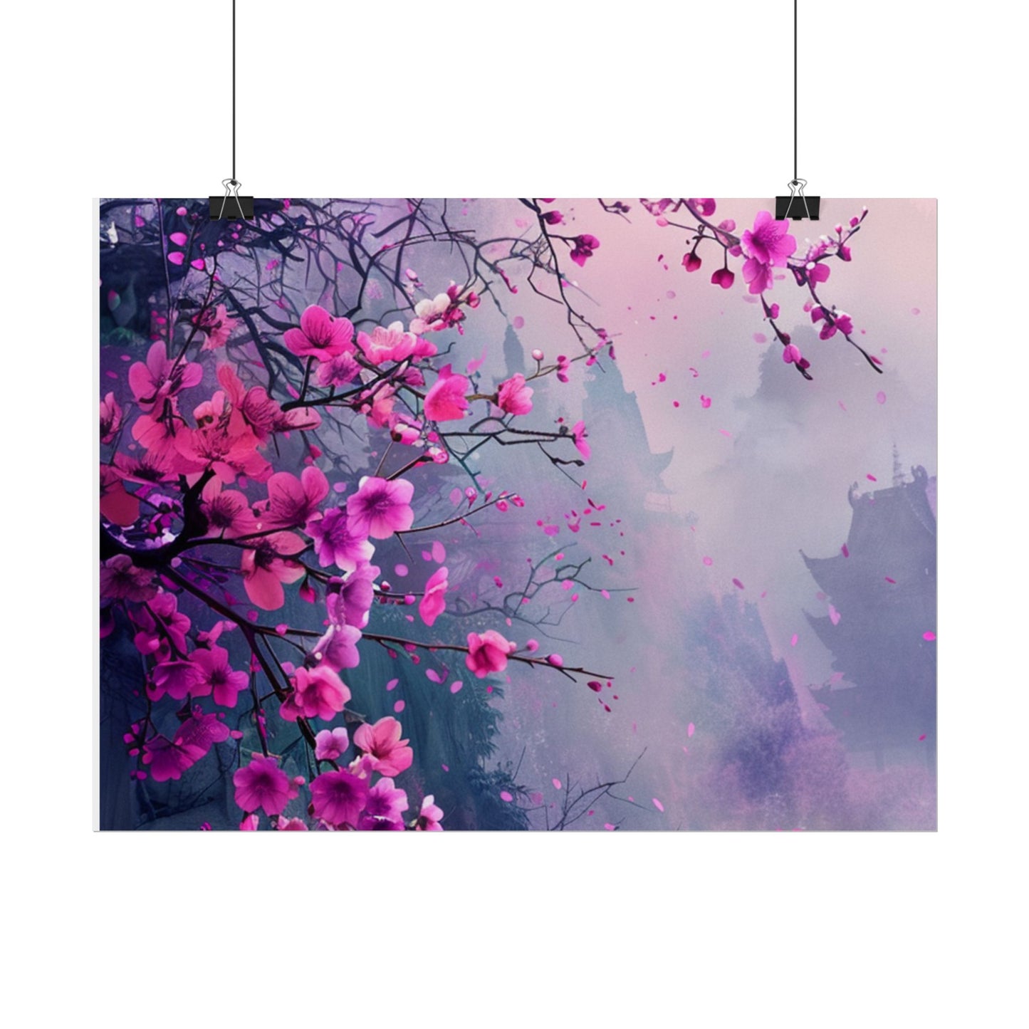 Pink Plum Blossom Wall Art