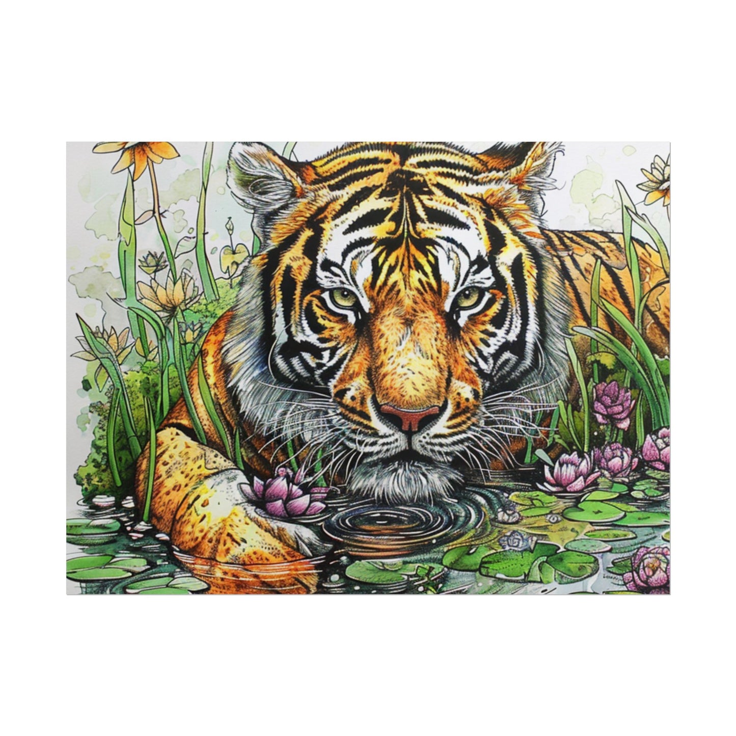 Tiger Illustration Poster — Rolled Art Print
