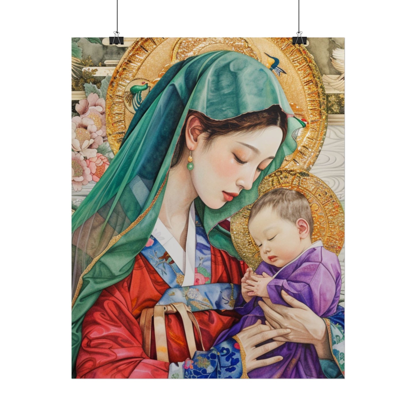 Madonna and Child Poster — Elegant Religious Art Print (Rolled Poster)