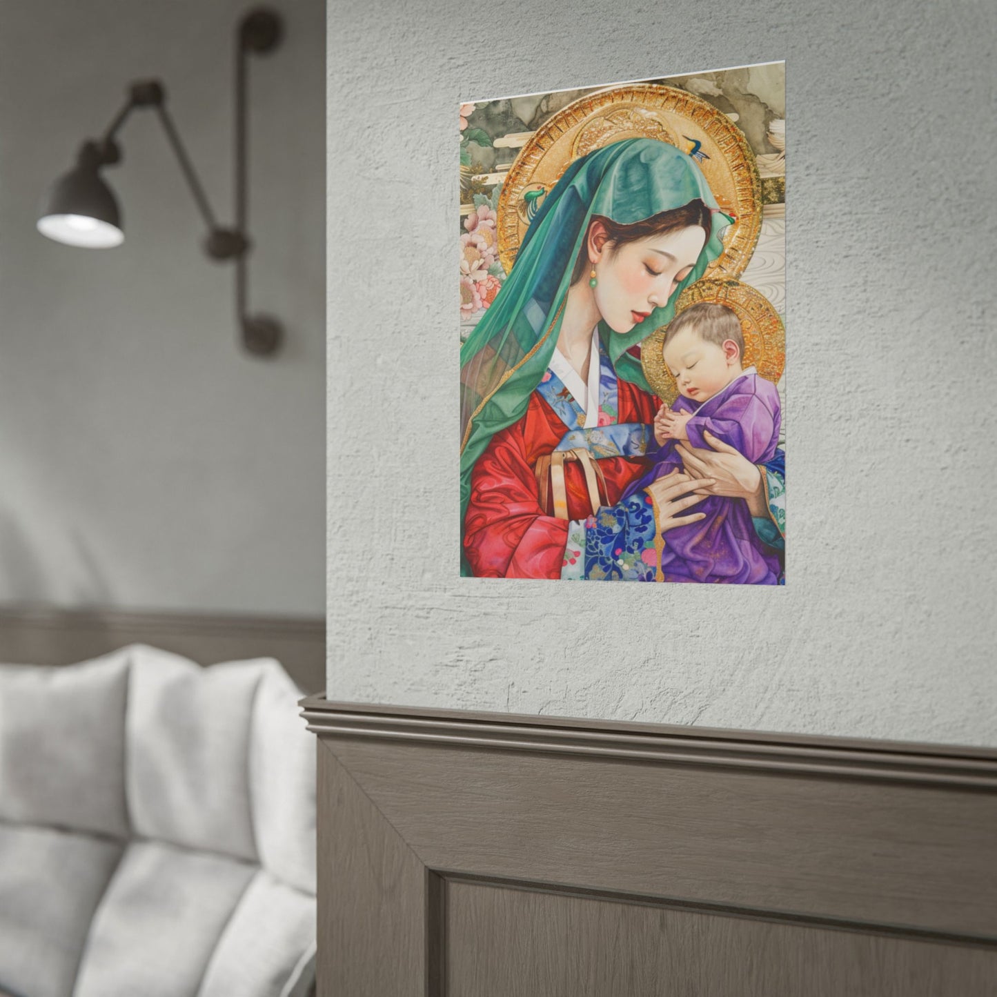 Madonna and Child Poster — Elegant Religious Art Print (Rolled Poster)