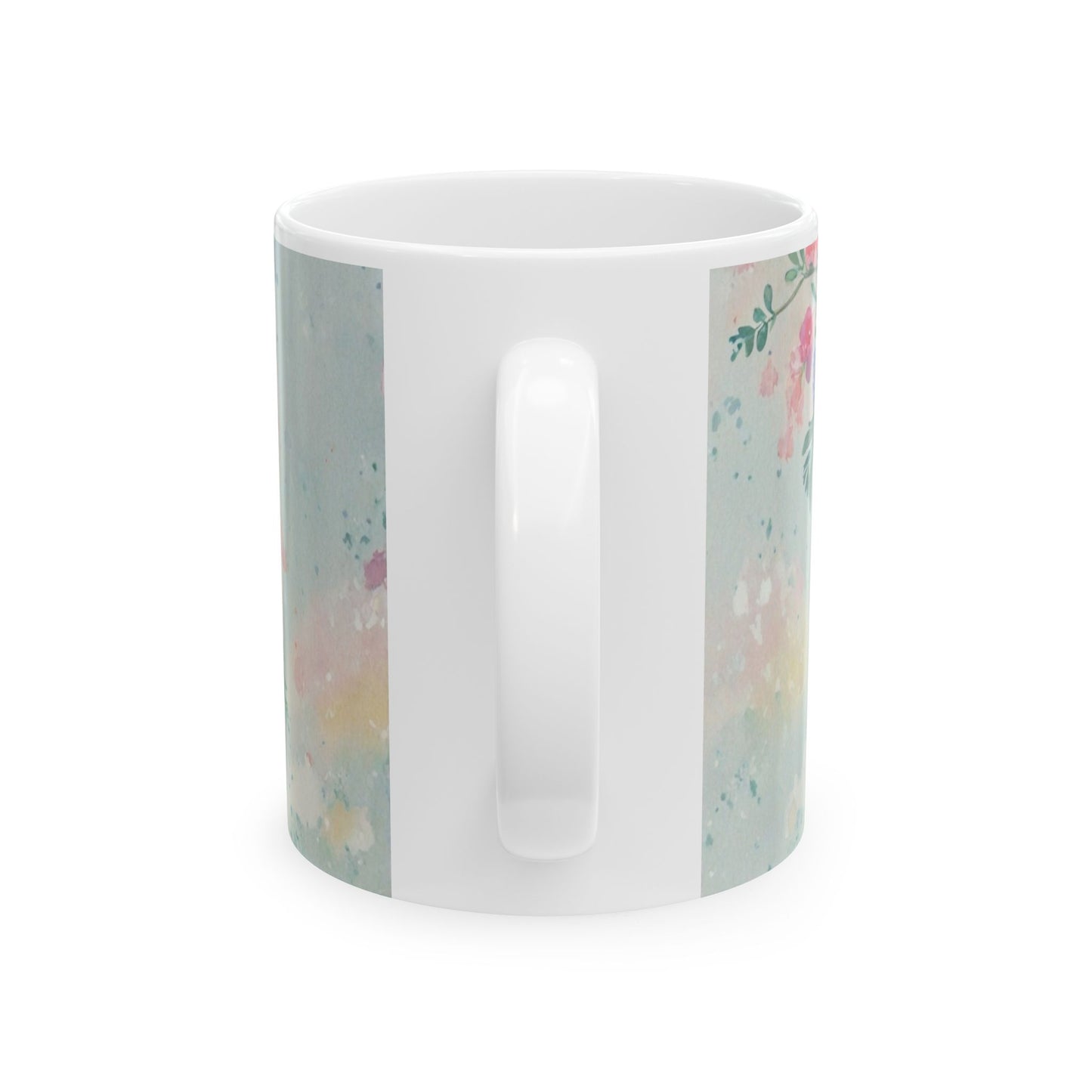 Floral Asian Portrait Ceramic Mug — Elegant Vintage-Inspired Tea Cup (11oz/15oz)