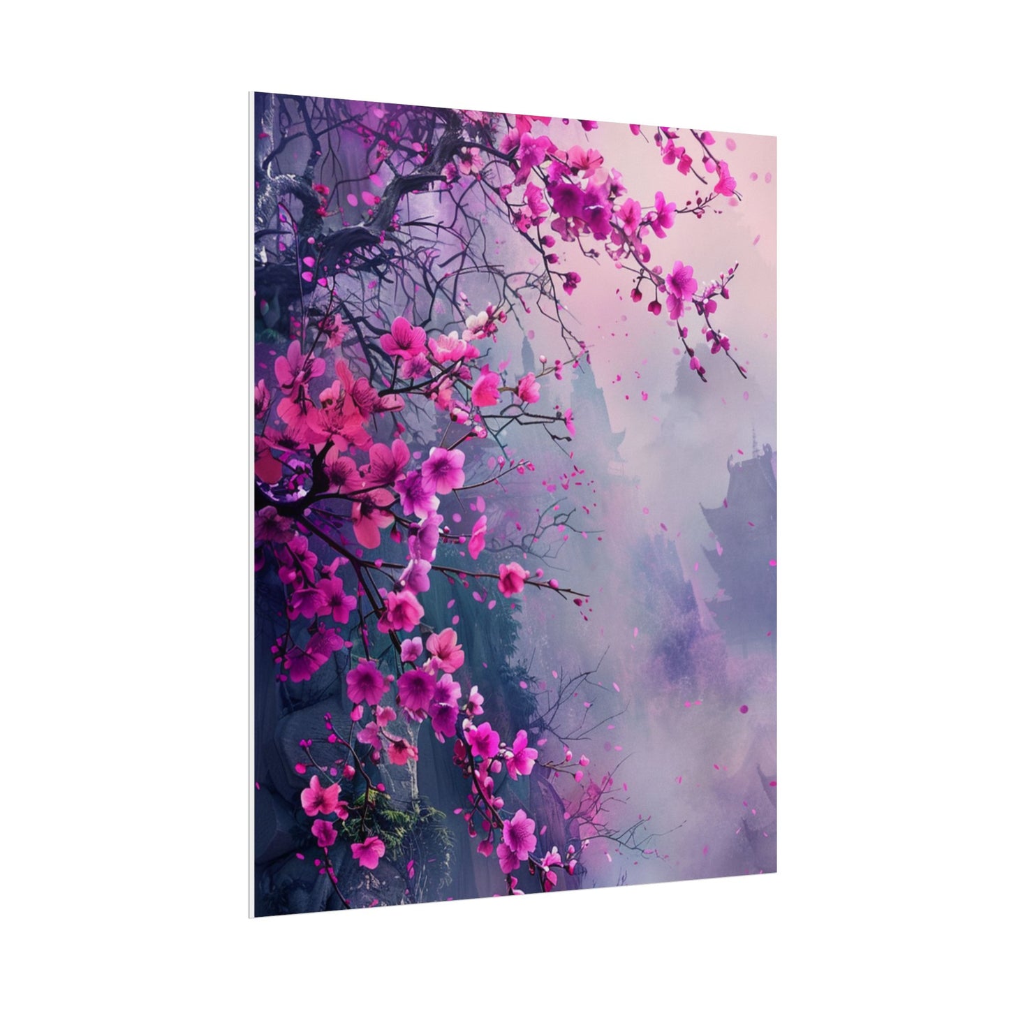 Pink Plum Blossom Wall Art