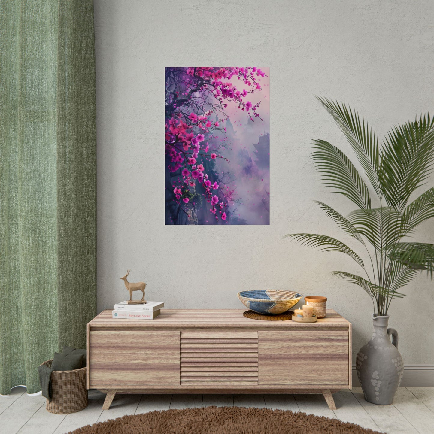 Pink Plum Blossom Wall Art