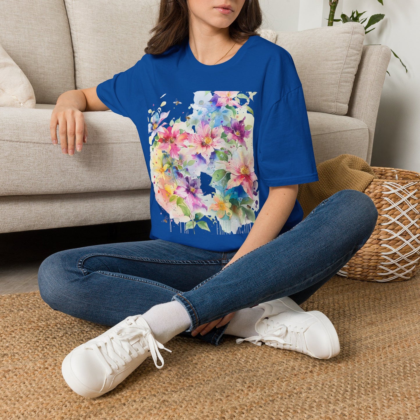 Watercolor Floral T-Shirt — Pastel Bloom Garden Tee